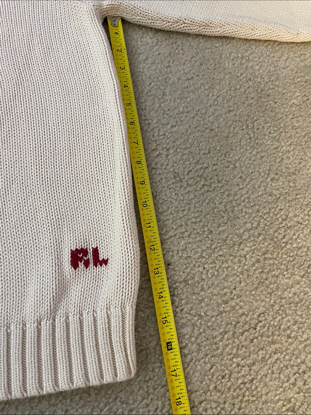 Vintage Polo Ralph Lauren USA Flag Cotton Sweater, Size XXL - Picture 7 of 7